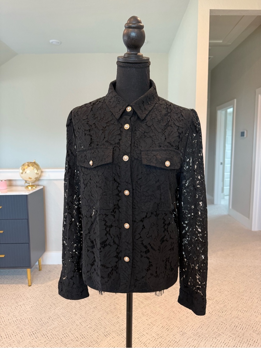 Dolce Cabo Black Lace Blouse